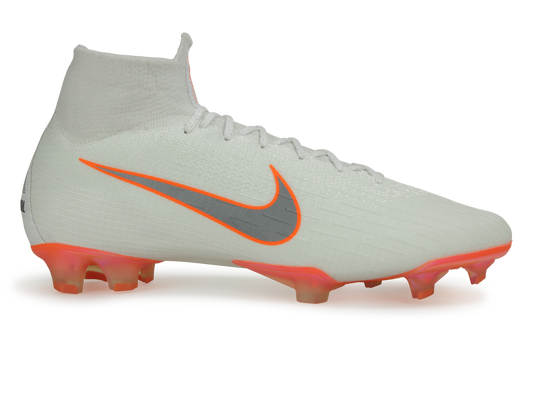 Nike Men's Mercurial Superfly 6 Elite FG White/Metalic Cool Grey/Total Orange