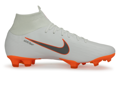 Nike Men's Mercurial Superfly 6 Pro FG White/Metalic Cool Grey/Total Orange