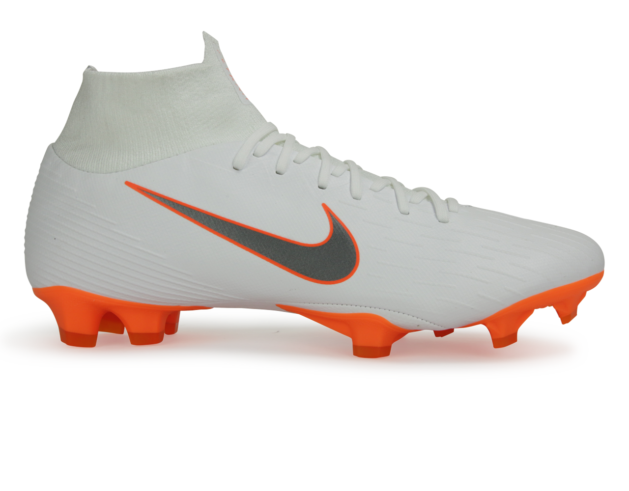 Nike Men's Mercurial Superfly 6 Pro FG White/Metalic Cool Grey/Total Orange