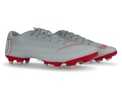 Nike Men's Mercurial Vapor 12 Academy FG Wolf Grey/Light Crimson