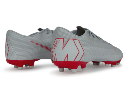 Nike Men's Mercurial Vapor 12 Academy FG Wolf Grey/Light Crimson