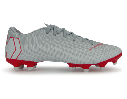 Nike Men's Mercurial Vapor 12 Academy FG Wolf Grey/Light Crimson
