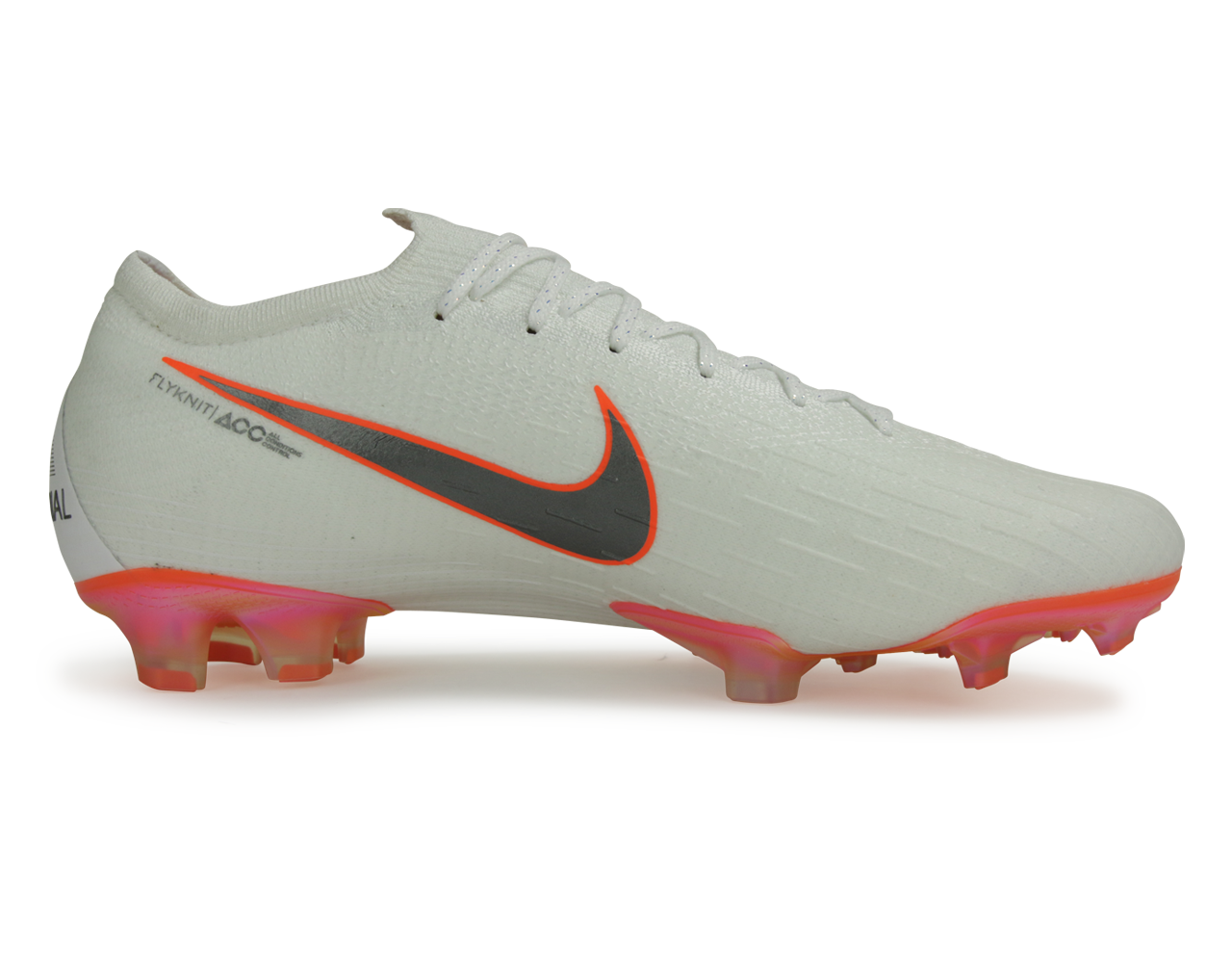 Nike Men's Mercurial Vapor 12 Elite FG White/Metallic Cool Grey/Total Orange