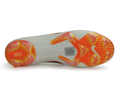 Nike Men's Mercurial Vapor 12 Elite FG White/Metallic Cool Grey/Total Orange