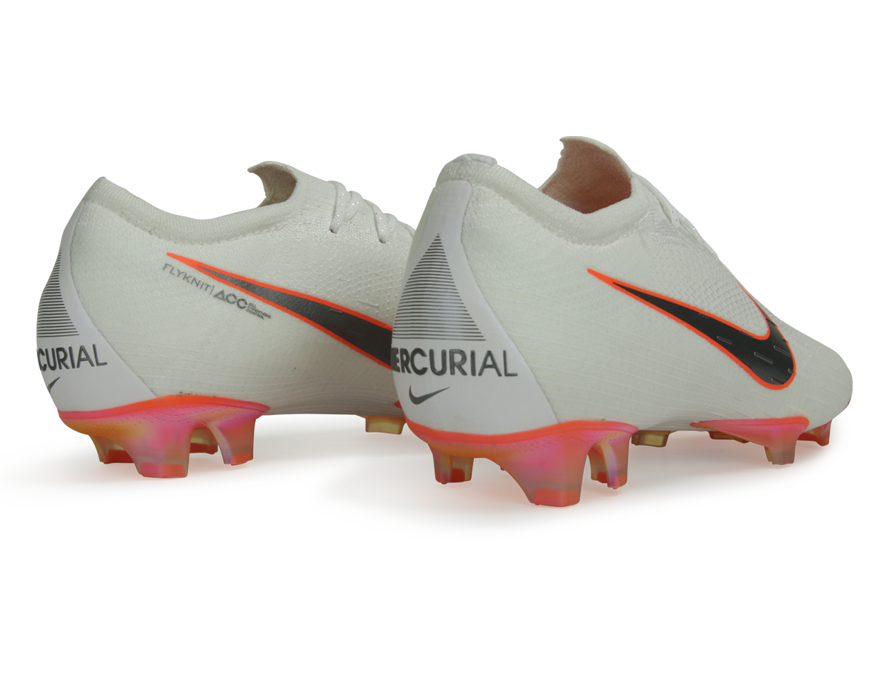 Nike Men's Mercurial Vapor 12 Elite FG White/Metallic Cool Grey/Total Orange