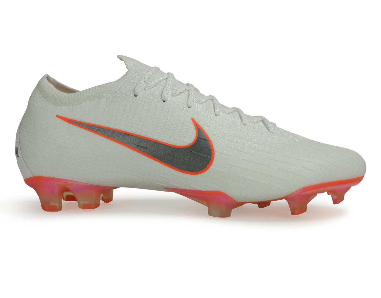 Nike Men's Mercurial Vapor 12 Elite FG White/Metallic Cool Grey/Total Orange