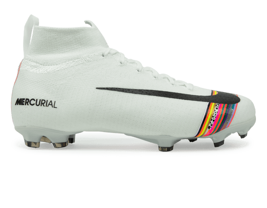 Nike Kids Mercurial Superfly 6 Elite FG White/Black/Pure Platinum