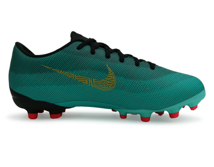 Nike Kids Mercurial Vapor 12 Academy GS CR7 FG/MG Clear Jade/Black/Hyper Turquoise