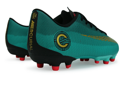 Nike Kids Mercurial Vapor 12 Academy GS CR7 FG/MG Clear Jade/Black/Hyper Turquoise