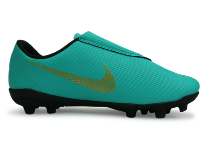 Nike Kids Mercurial Vapor 12 Club PS CR7 FG/MG Clear Jade/Black/Hyper Turquoise