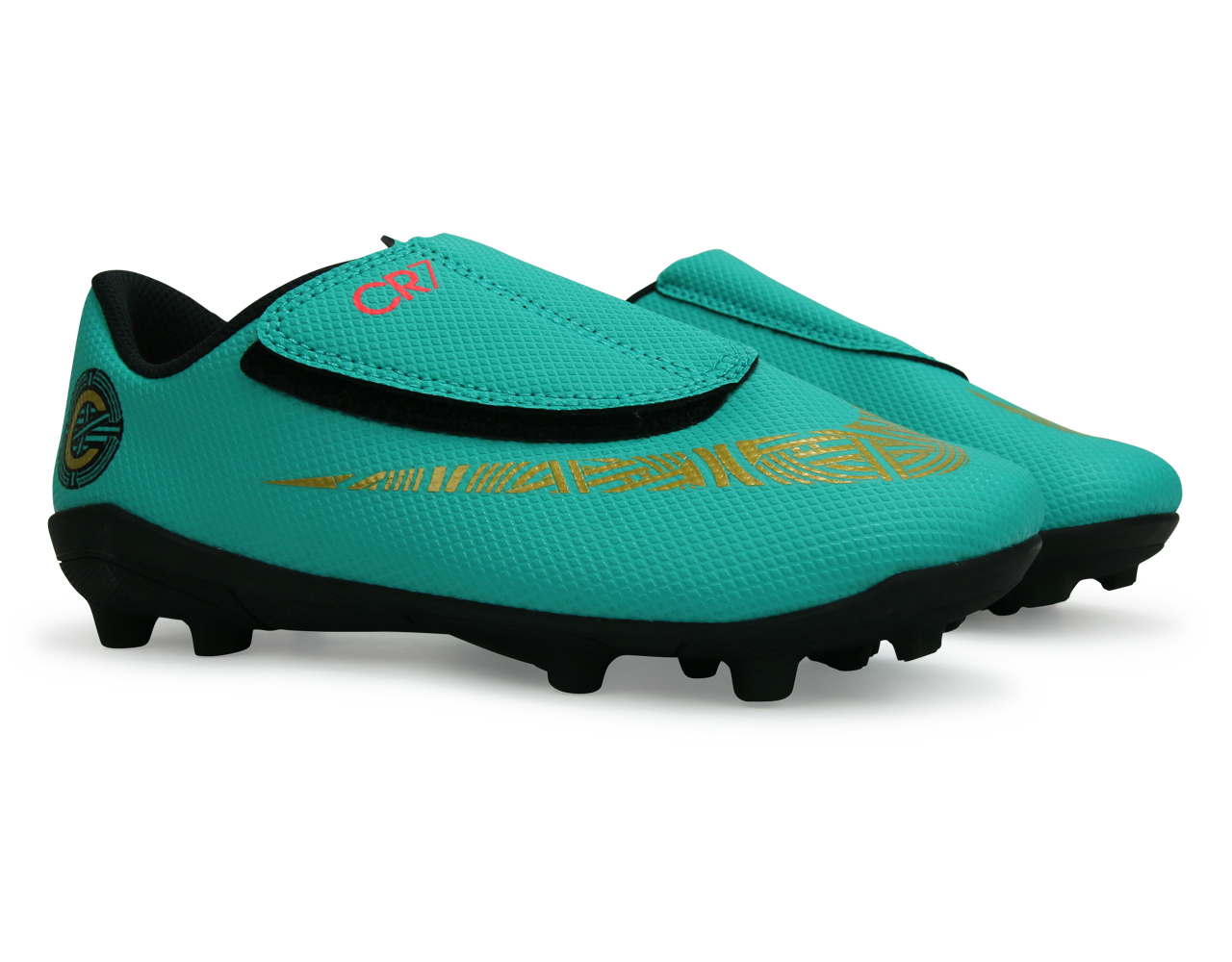 Nike Kids Mercurial Vapor 12 Club PS CR7 FG/MG Clear Jade/Black/Hyper Turquoise