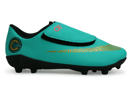 Nike Kids Mercurial Vapor 12 Club PS CR7 FG/MG Clear Jade/Black/Hyper Turquoise