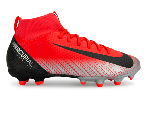 Nike Kids Mercurial CR7 Superfly 6 Academy FG/MG Bright Crimson/Black