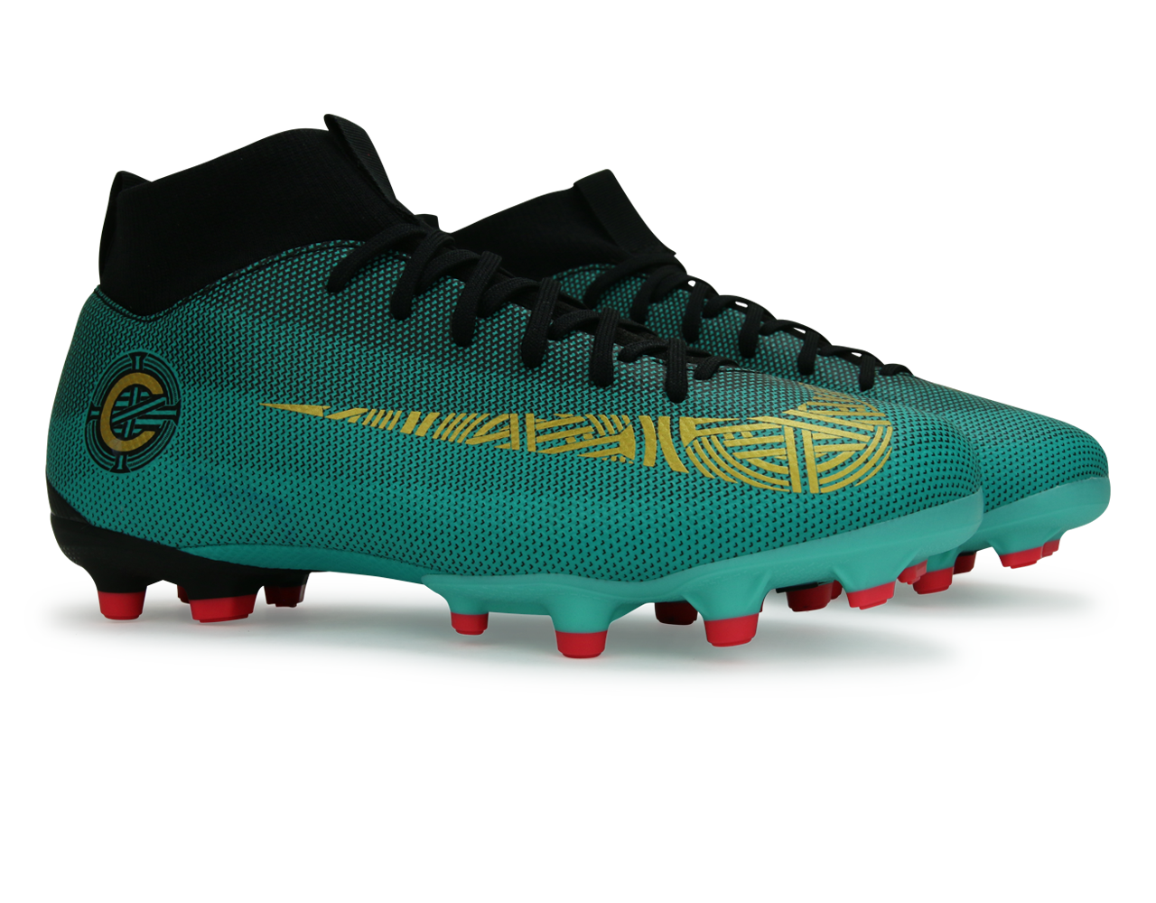Nike Kids Superfly 6 Academy GS CR7 FG/MG Clear Jade/Black/Hyper Turquoise