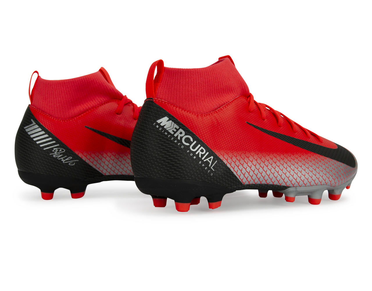 Nike Kids Mercurial CR7 Superfly 6 Academy FG/MG Bright Crimson/Black