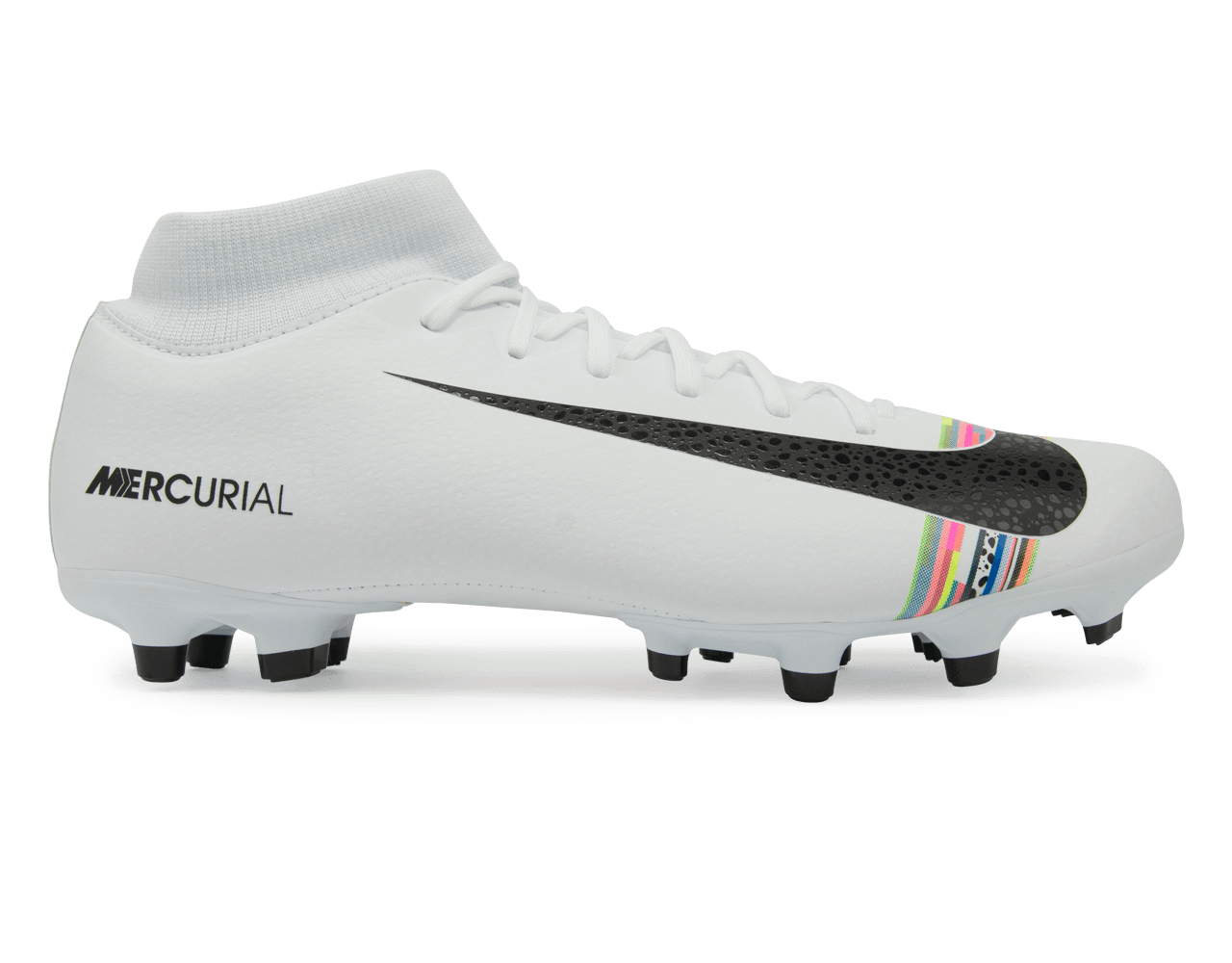 Nike Men's Mercurial Superfly 6 Academy CR7 MG White/Black/Pure Platinum