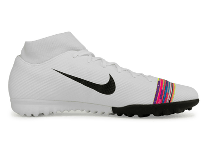 Nike Men's Mercurial Superfly 6 Academy Turf Soccer Shoes White/Black/Pure Platinum