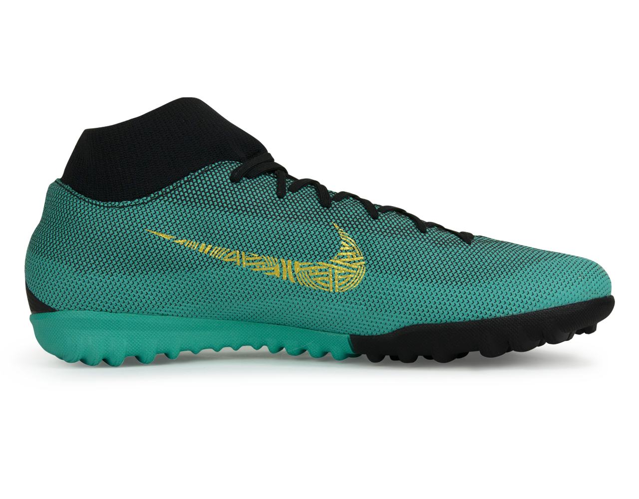 Nike Men's Mercurial Superfly 6 Academy CR7 Turf Soccer Shoes Clear Jade/Black/Hyper Turquoise