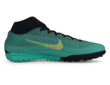 Nike Men's Mercurial Superfly 6 Academy CR7 Turf Soccer Shoes Clear Jade/Black/Hyper Turquoise