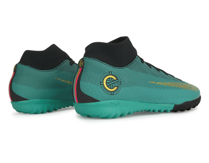 Nike Men's Mercurial Superfly 6 Academy CR7 Turf Soccer Shoes Clear Jade/Black/Hyper Turquoise
