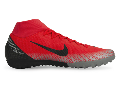 Nike Men's Mercurial CR7 Superfly 6 Academy Turf Soccer Shoes Bright Crimson/Black