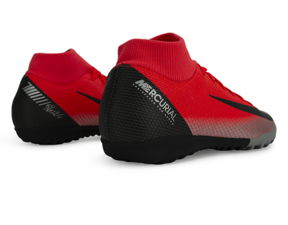 Nike Men's Mercurial CR7 Superfly 6 Academy Turf Soccer Shoes Bright Crimson/Black