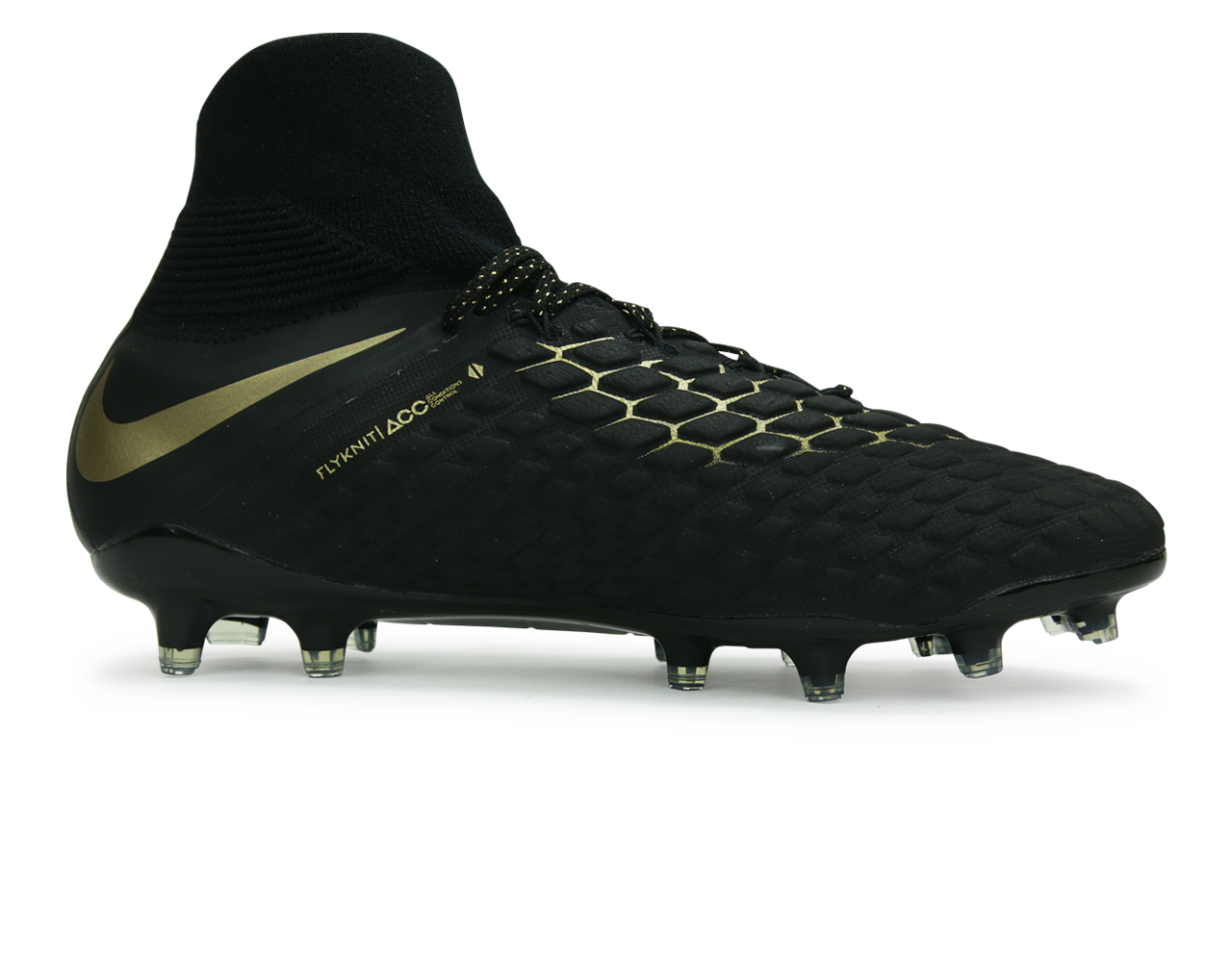 Nike Men's Hypervenom 3 Elite DF FG Black/Metallic Vivid Gold