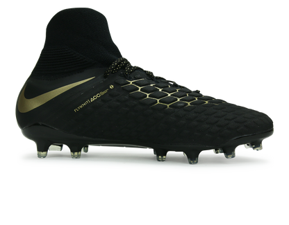 Nike Men's Hypervenom 3 Elite DF FG Black/Metallic Vivid Gold