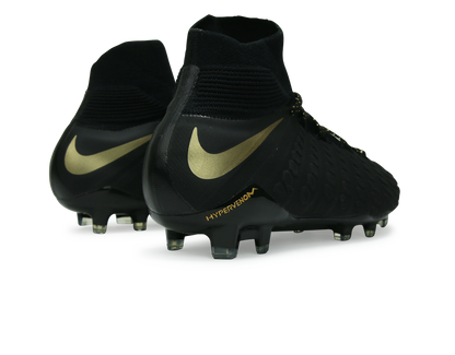 Nike Men's Hypervenom 3 Elite DF FG Black/Metallic Vivid Gold