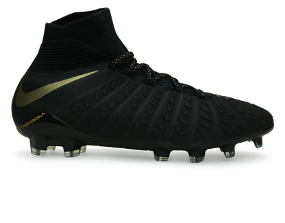 Nike Men's Hypervenom 3 Elite DF FG Black/Metallic Vivid Gold