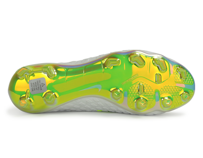 Nike Men's Hypervenom Phantom III Elite FG White/Volt/Metallic Cool Grey