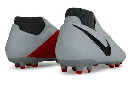Nike Men's PhantomVSN Academy DF FG/MG Pure Platinum Black/Light Crimson/Dark Grey