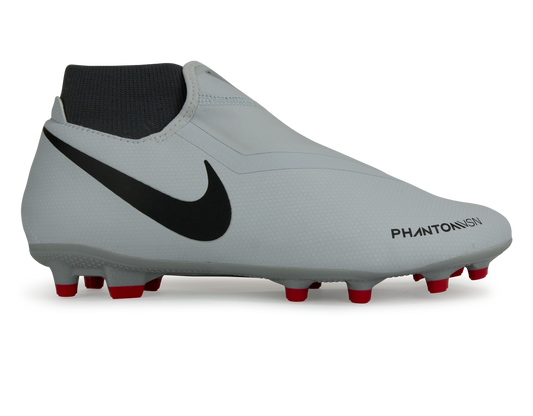 Nike Men's PhantomVSN Academy DF FG/MG Pure Platinum Black/Light Crimson/Dark Grey