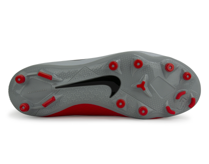 Nike Men's PhantomVSN Academy DF FG/MG Pure Platinum Black/Light Crimson/Dark Grey