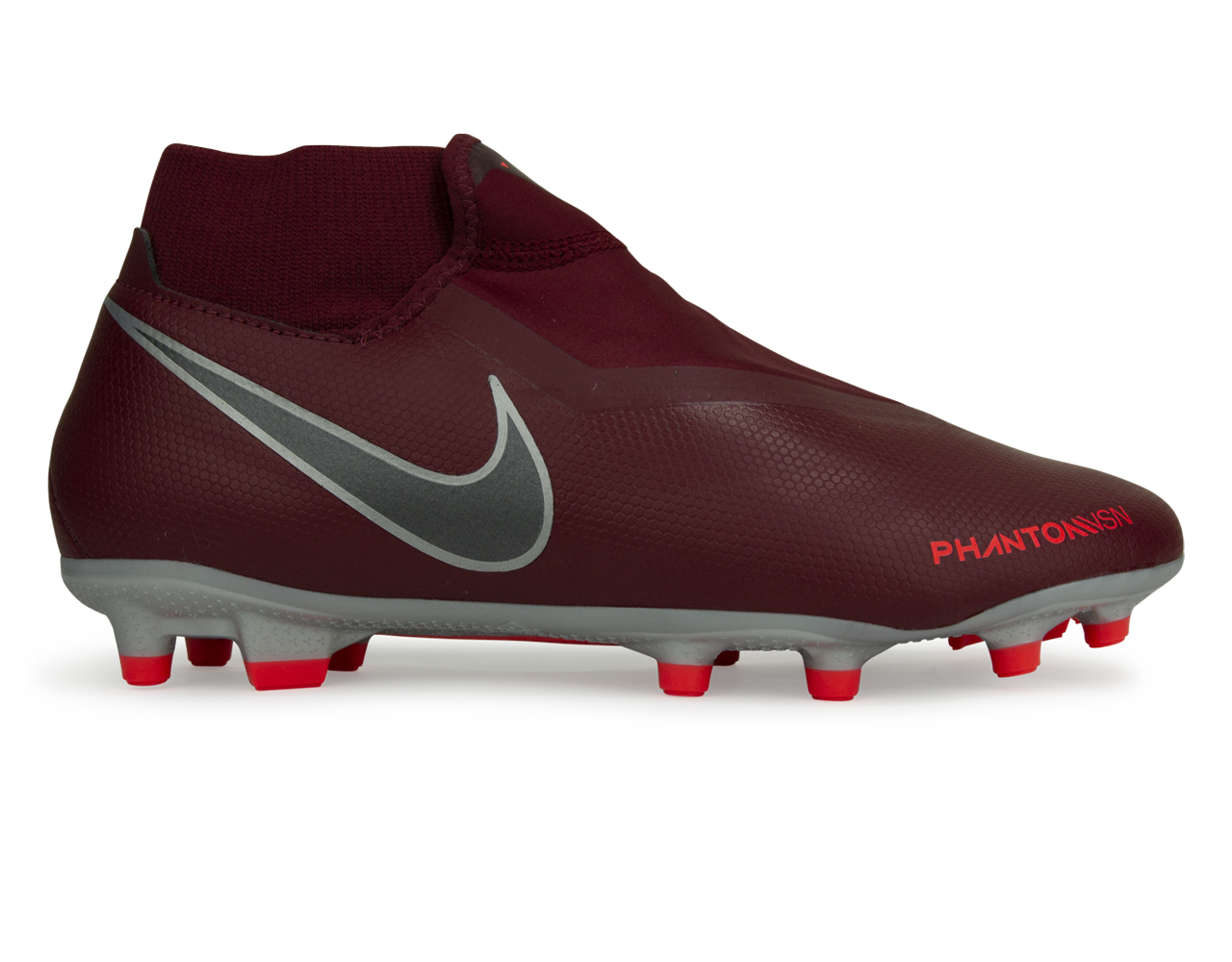 Nike Men's PhantomVSN Academy DF FG/MG Team Red/Metalic Dark Grey