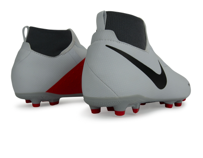 Nike Kids PhantomVSN Academy DF FG/MG Pure Platinum Black/Light Crimson/Dark Grey