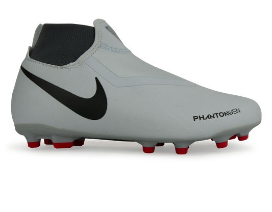 Nike Kids PhantomVSN Academy DF FG/MG Pure Platinum Black/Light Crimson/Dark Grey