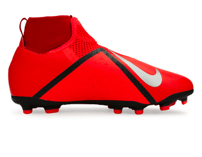 Nike Kids PhantomVSN Game Over Academy DF FG/MG Bright Crimson/Metallic Silver