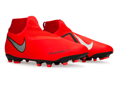 Nike Kids PhantomVSN Game Over Academy DF FG/MG Bright Crimson/Metallic Silver