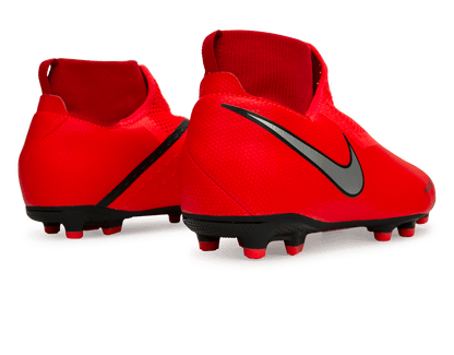 Nike Kids PhantomVSN Game Over Academy DF FG/MG Bright Crimson/Metallic Silver