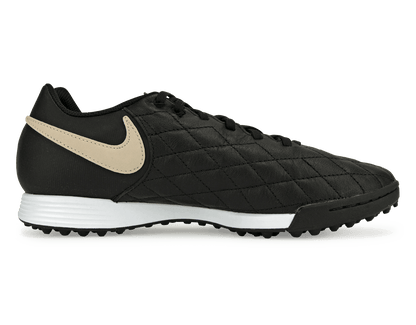 Nike Men's Tiempo Legend 7 Academy 10R Turf Soccer Shoes Black/Lit Orewood Brown/Metallic Gold