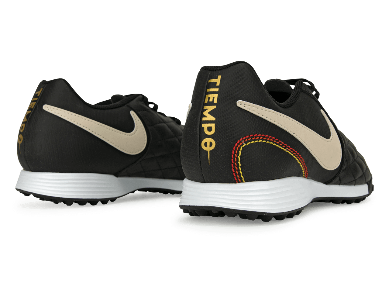 Nike Men's Tiempo Legend 7 Academy 10R Turf Soccer Shoes Black/Lit Orewood Brown/Metallic Gold