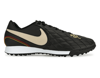Nike Men's Tiempo Legend 7 Academy 10R Turf Soccer Shoes Black/Lit Orewood Brown/Metallic Gold