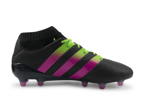 adidas Men's ACE 16.1 PrimeKnit FG/AG Black/Shock Pink/Solar Green