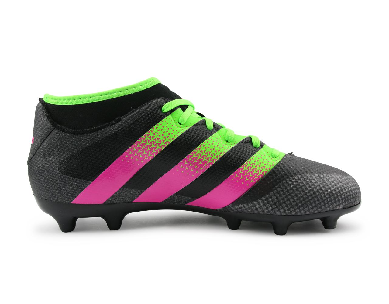 adidas Men's ACE 16.3 Primemesh FG/AG Black/Solar Green/Shock Pink