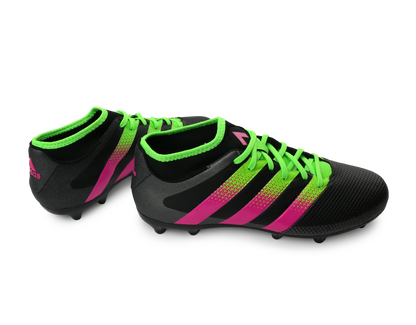 adidas Men's ACE 16.3 Primemesh FG/AG Black/Solar Green/Shock Pink