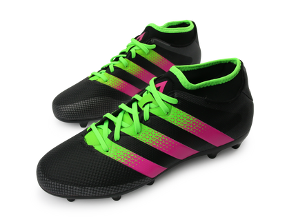 adidas Men's ACE 16.3 Primemesh FG/AG Black/Solar Green/Shock Pink