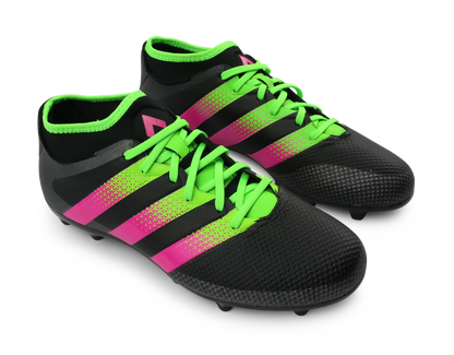 adidas Men's ACE 16.3 Primemesh FG/AG Black/Solar Green/Shock Pink