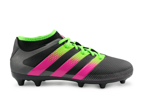 adidas Men's ACE 16.3 Primemesh FG/AG Black/Solar Green/Shock Pink