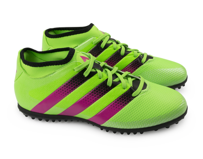 adidas Men's ACE 16.3 Primemesh Turf Soccer Shoes Solar Green/Shock Pink/Black